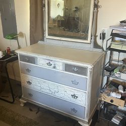 Wood Dresser And Night Stand