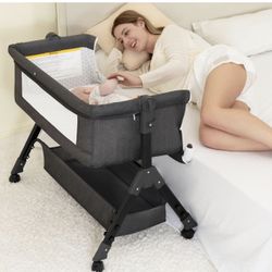 Bedside Baby Bassinet - Dark Grey