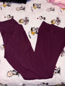 Burgundy flare pants