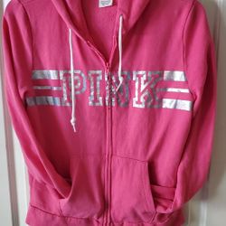 Victoria's Secret Pink Zipper Hoodie( LG)