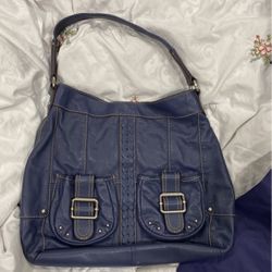 Tignanello blue Leather Shoulder bag