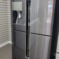 SAMSUNG REFRIGERATOR 4DOORS STAINLESS STEEL WORK PERFECT INCLUDING 90 DAYS WARRANTY DELIVERY INSTALL AVAILABLE