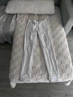 White Shredded Jeans
