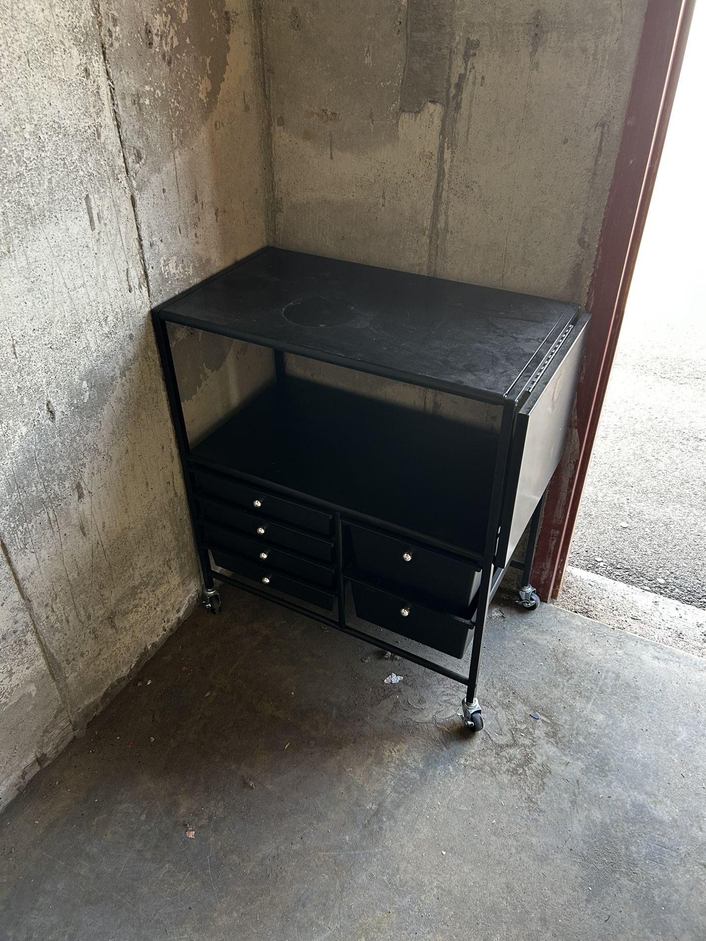 Crafts table with drawers