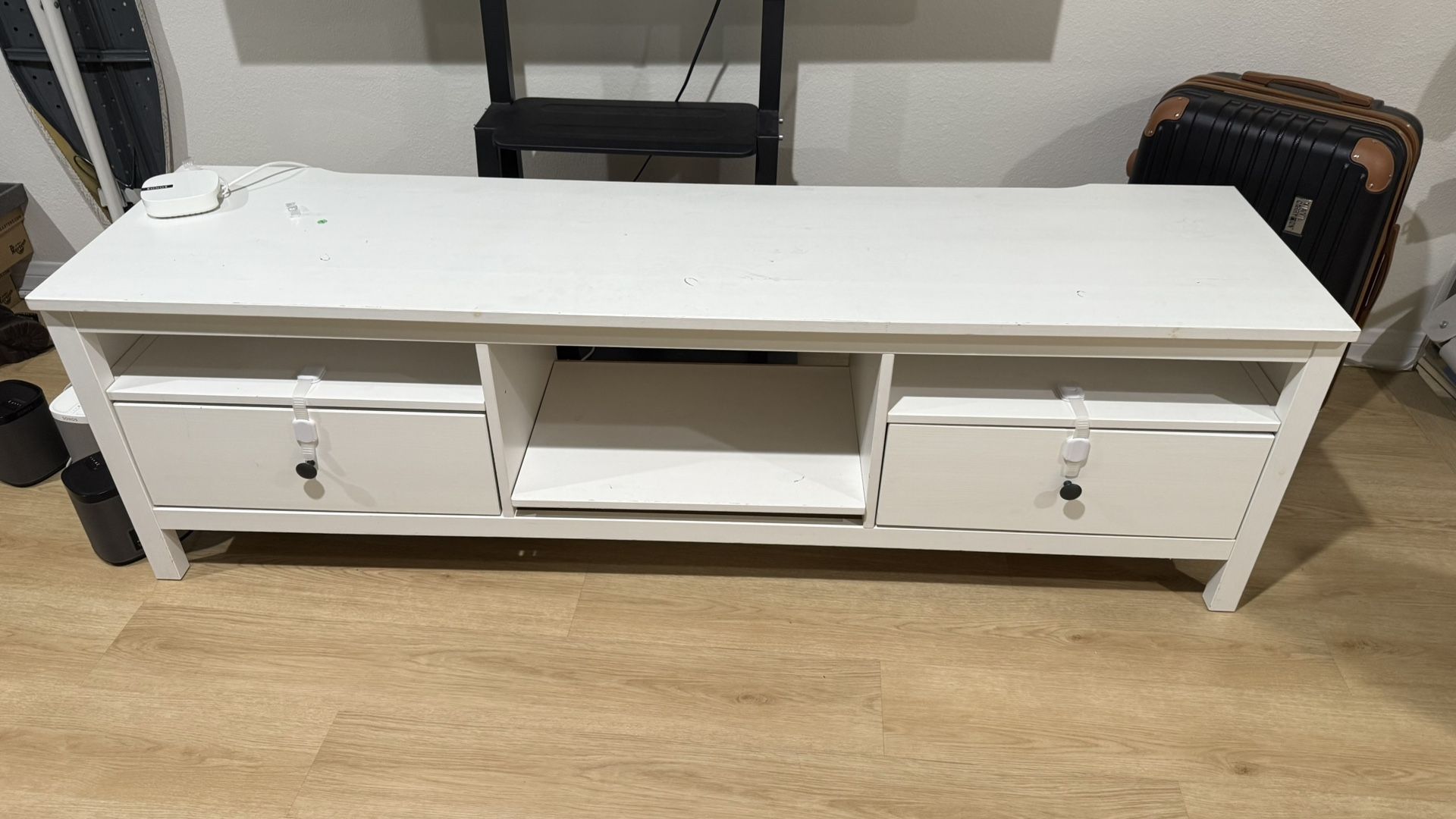 White TV Stand / Media Console – Good Condition