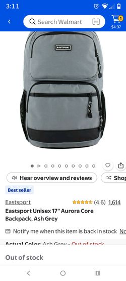 Eastsport 17" Aurora Core Backpack, Ash Grey
