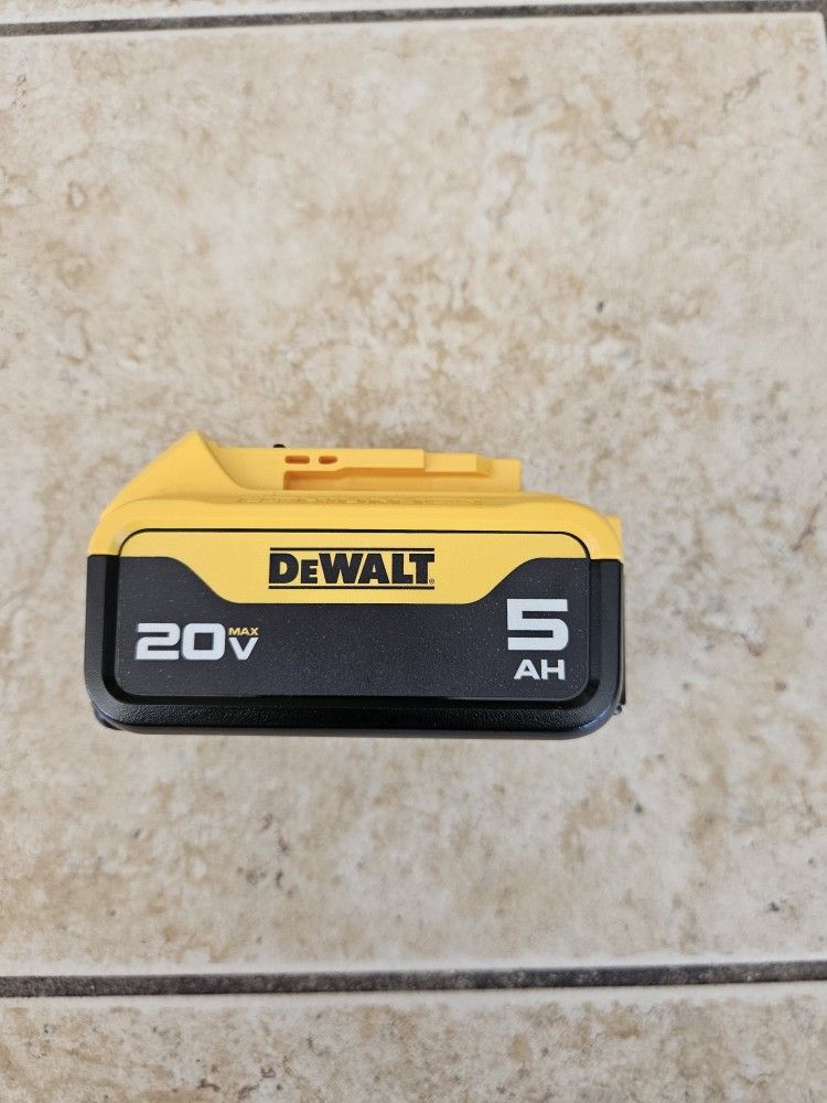 New 20V 5AH Battery From Dewalt