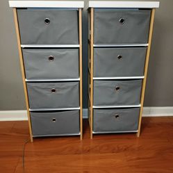 Storage Towers  Fabric Drawers Included