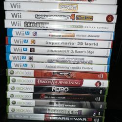 Nintendo Wii & Nintendo Wii U & Xbox 360 Games (brand new sealed)