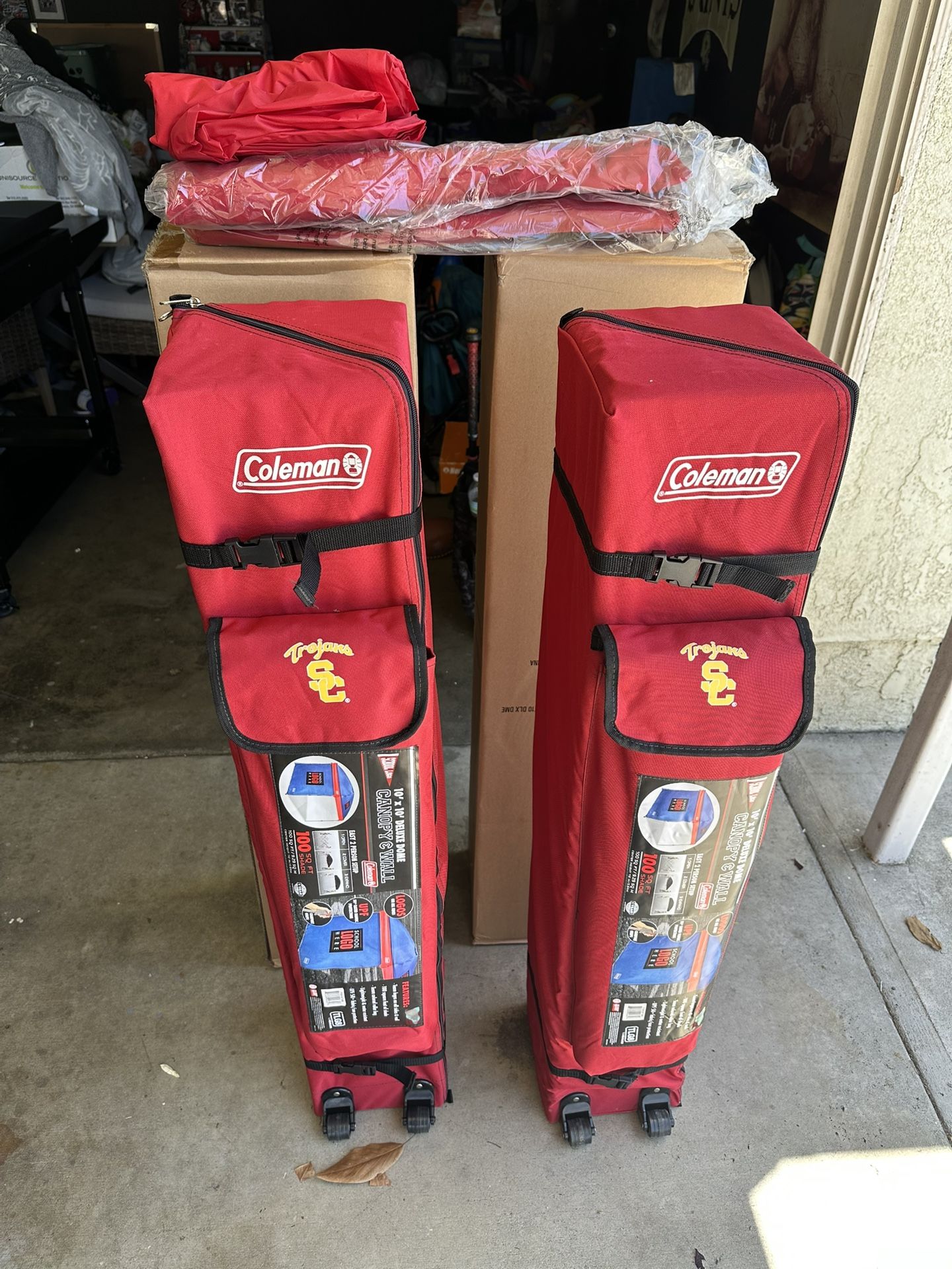 10x10 Coleman deluxe USC pop-up canopy with sidewall brand new in box $120 retails for $200