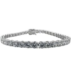 14k White Gold with Lab Grown Diamonds 10.28 Carat and 6.50" Tennis Bracelet. (New)