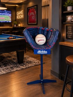 Man Cave Model Angles Glove And Ball Metal Stand Display eBay