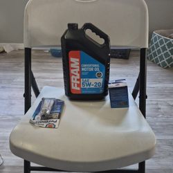 5 Quart Of Motor Oil 5w-20 And Oil Filter Also PermTex All This NEW NEVER USED