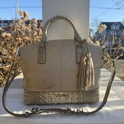Brahmin Medium Duxbury Edna Clay Satchel croc Leather