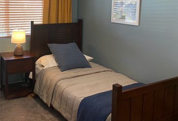 Twin Pottery Barn bed with night stand