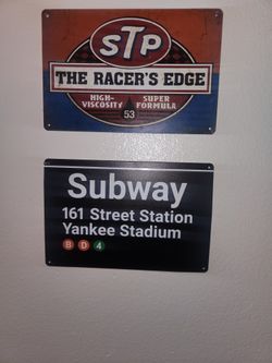 2 Metal Signs ONE TOY SLOT machine 