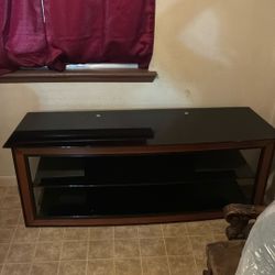 Glass And Wood Tv Stand.
