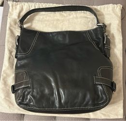 Vintage Michael Kors Black Leather Hobo Shoulder Bag