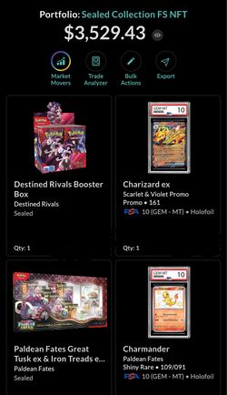 Pokémon Sealed/Slab Collection FS NFT PRICE FIRM