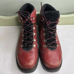 Sorel Ankle Boots Men Size 10 Red Leather Upper