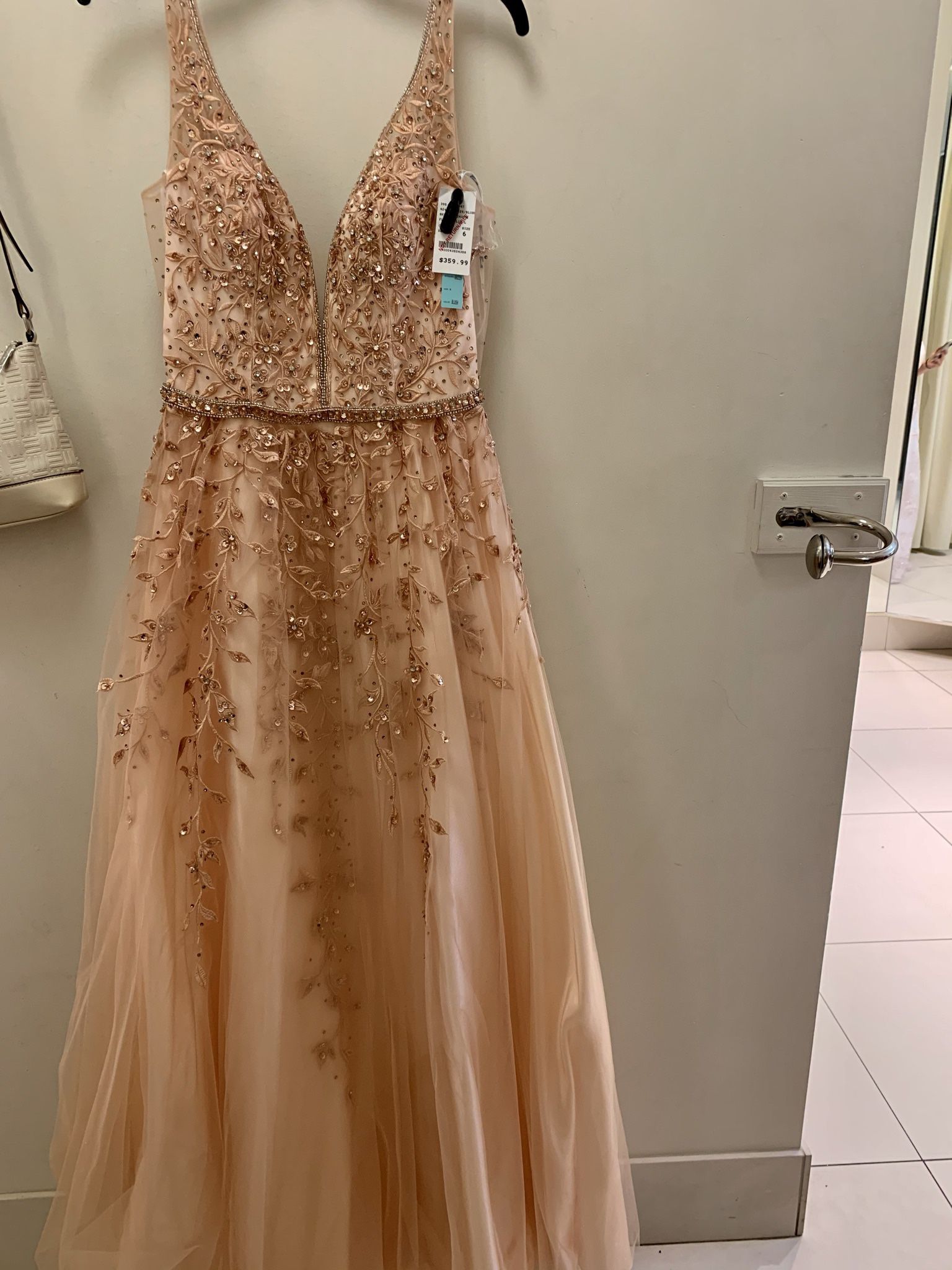 Beautiful Dress, Color Blush, Size 6