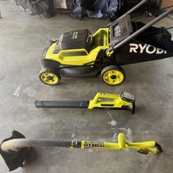 RYOBI Lawn Mower,  Leaf Blower & Weed Wacker
