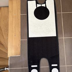 Black and White Cat Decor Rug, 15x39 inch