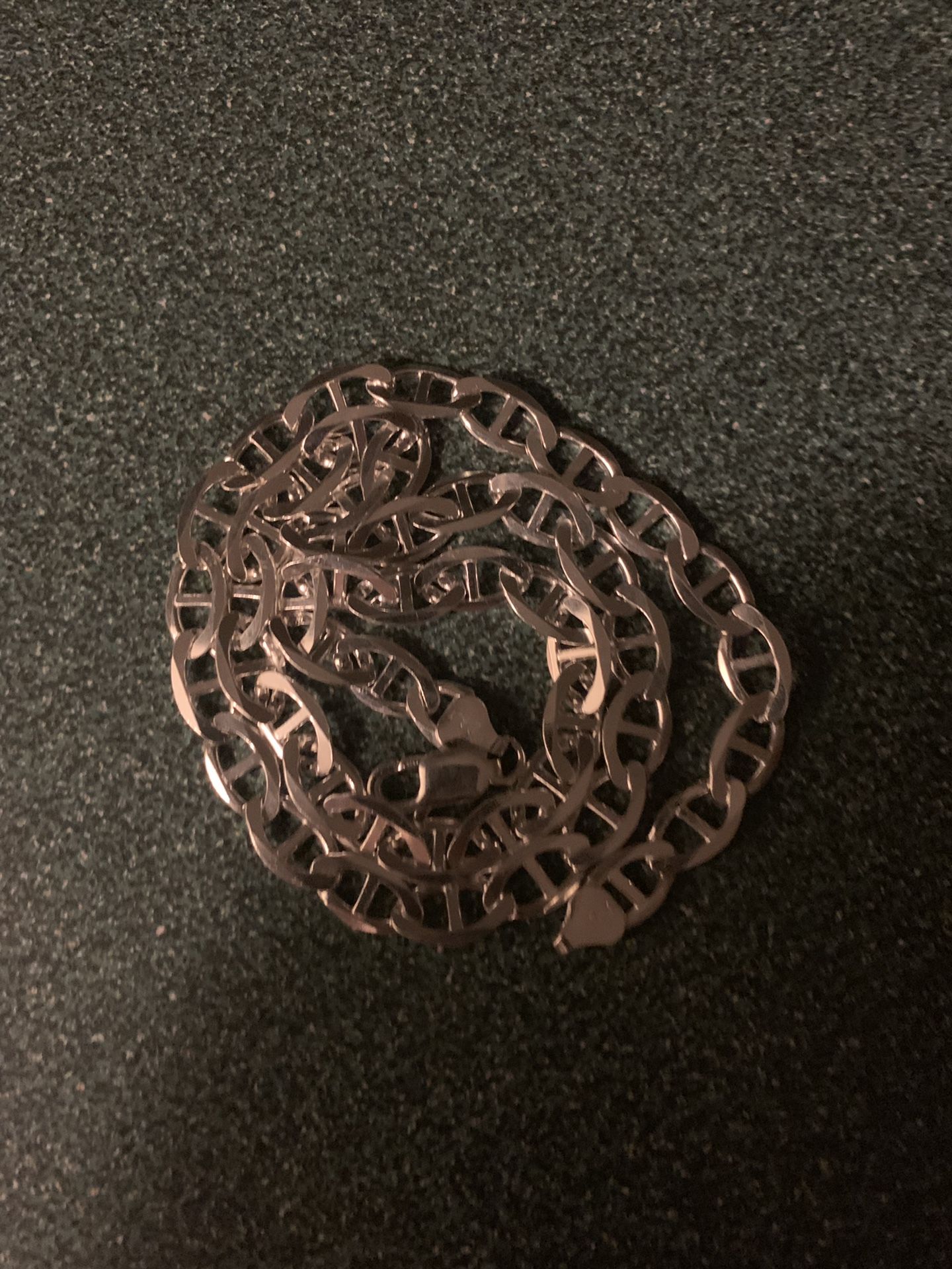 Men’s solid sterling silver mariners necklace