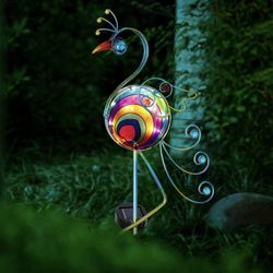 Brand New Peacock Garden Decor Metal Solar Animal Decorative Stakes Lights Waterproof for Patio, Yard, Walkway