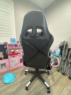 S-Racer Black & White Gaming Chair – $60 OBO