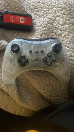 Nintendo Wii U Pro Controller AfterGlow Blue Wireless Clear/Transparent
