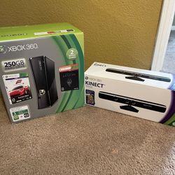 XBOX 360 250GB + KINECT + GAMES (Bundle) - Black