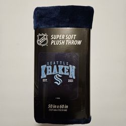 Brand New Seattle Kraken Soft Plush Throw Blanket Read The Description 