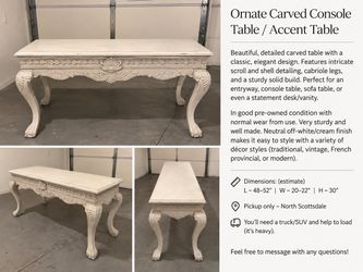 Solid Wood Entry Way Table - DIY/Refinishing Project