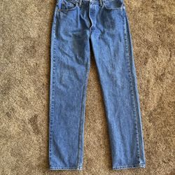 Levi's 505 straight leg blue jeans; perfect condition