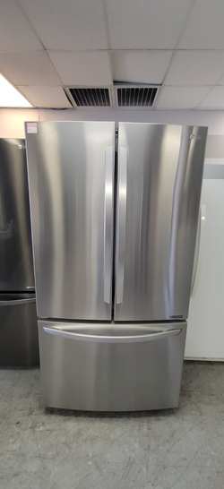 LG French Door Fridge — Stainless, Bottom Freezer, Clean