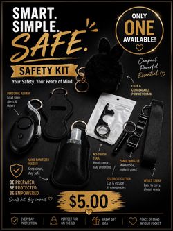 Personal Safety Kit with Alarm and Tools