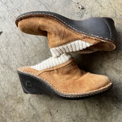 UGG Australia Gael Women’s Wedge Slip on Clogs Mules Brown size 6