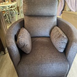 Gray Swivel Glider Recliner