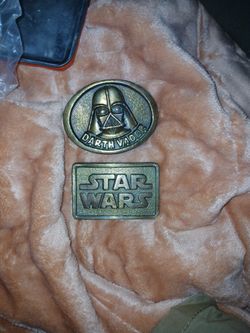 2 Star Wars 1977 Brass Belt Buckles