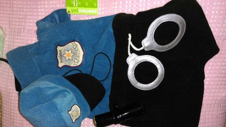 New with tags doggie police uniform size large