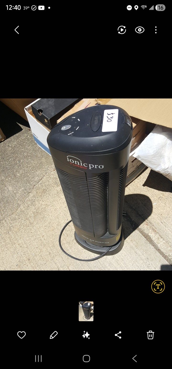 Ionic Pro Turbo Air Purifier 