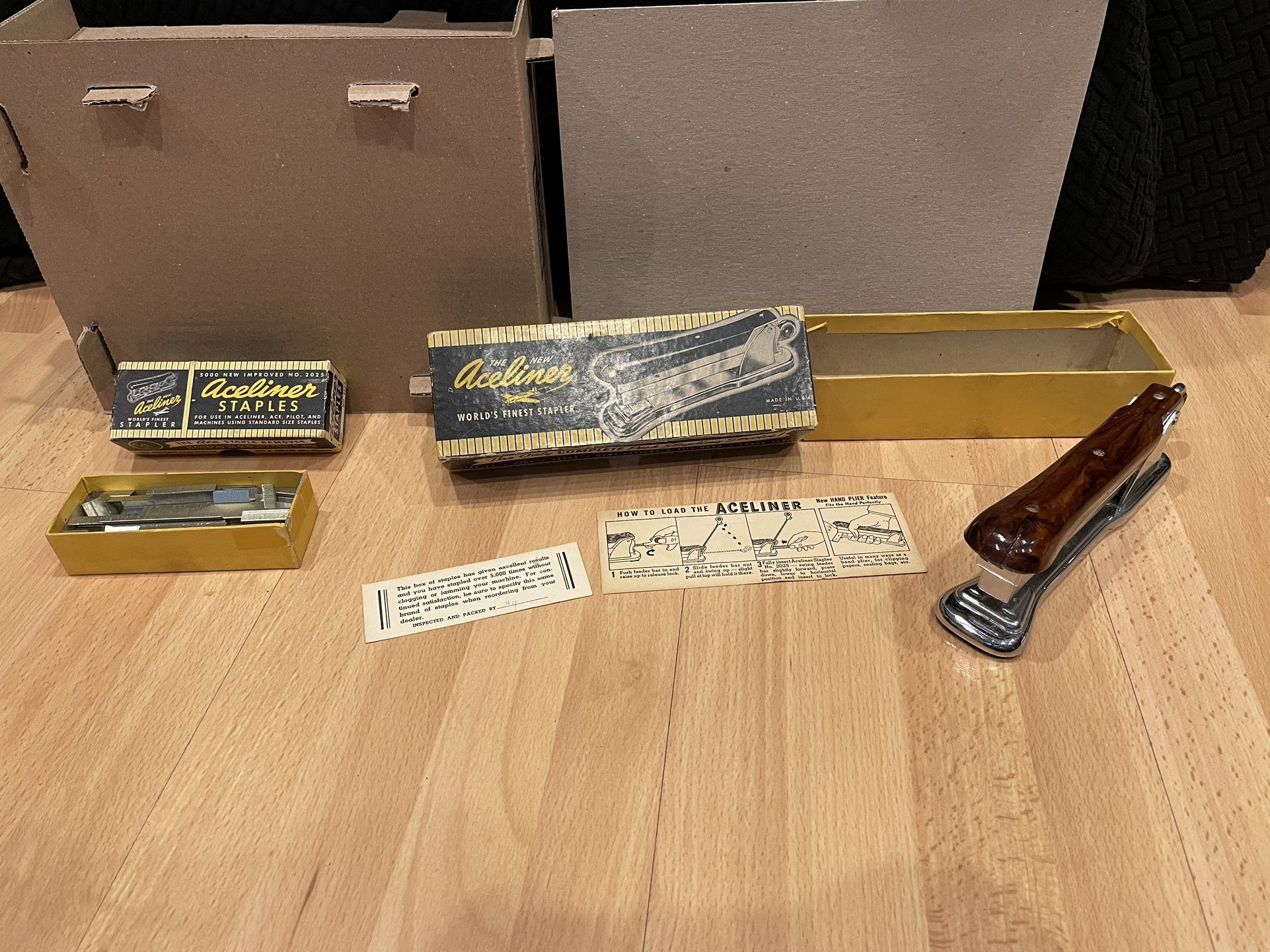 Aceliner Model 502 Stapler And Model 2025 Staples