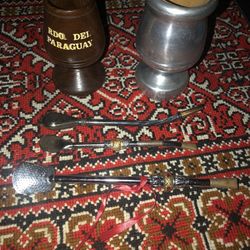 Yerba Mate Cups With Metal Straws