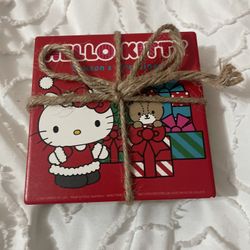 Hello Kitty Set Of Four Ceramic Coasters 