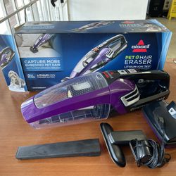Bissell Pet Hair Eraser Cordless Hand Vacuum With Box And Charger