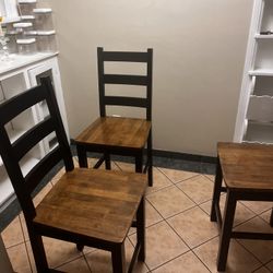 Wooden Chairs All Three 