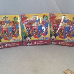 Mickey Mouse Clubhouse Snack Boxes, 3 Sets Of 4, New In Packaging, Total 12