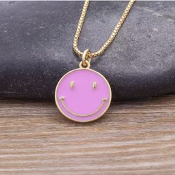 Gold plated smile Necklace￼