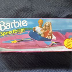 Vintage 1990 Barbie Speedboat – Complete Set with Stickers & Manual!